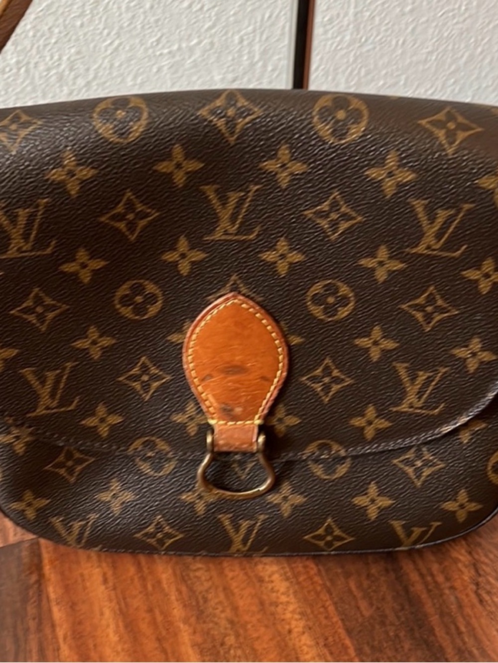 Louis Vuitton Monogram Canvas Saddle Bag - Brown with Tan Trim